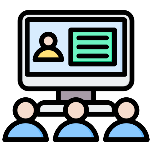 Online training Generic Blue icon