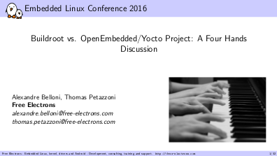 Belloni and Petazzoni's talk on OpenEmbedded vs. Buildroot