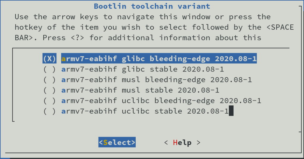 Bootlin toolchain choice