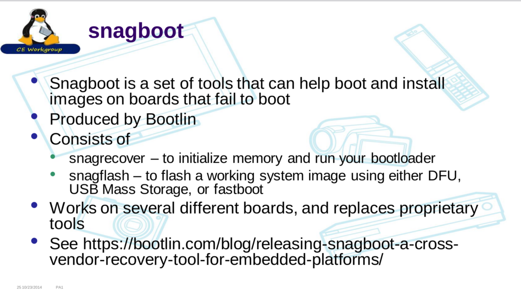 Tim Bird talks about Snagboot