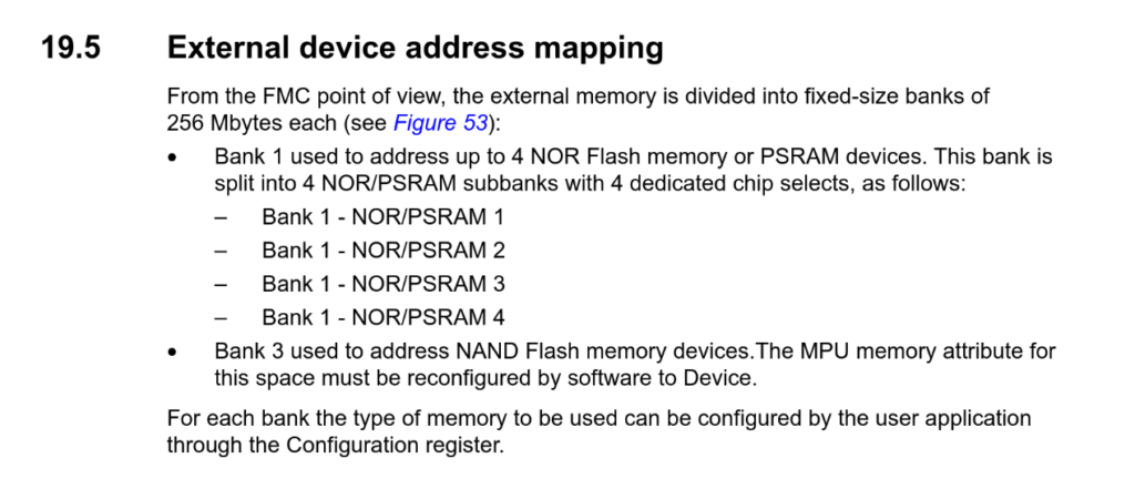 STM32 FMC controller