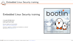 Embedded Linux Security training slides cover